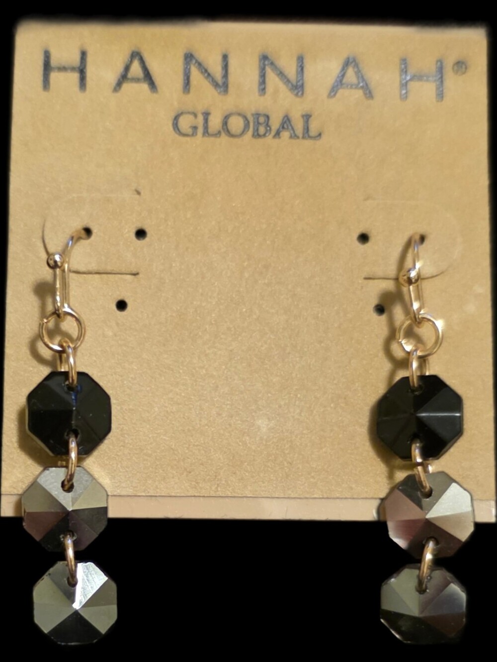 Faceted Beaded Dangle Earrings